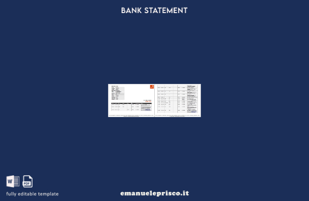 modello di pagine di parole dell'estratto conto della Nigeria Garanty Trust Bank
